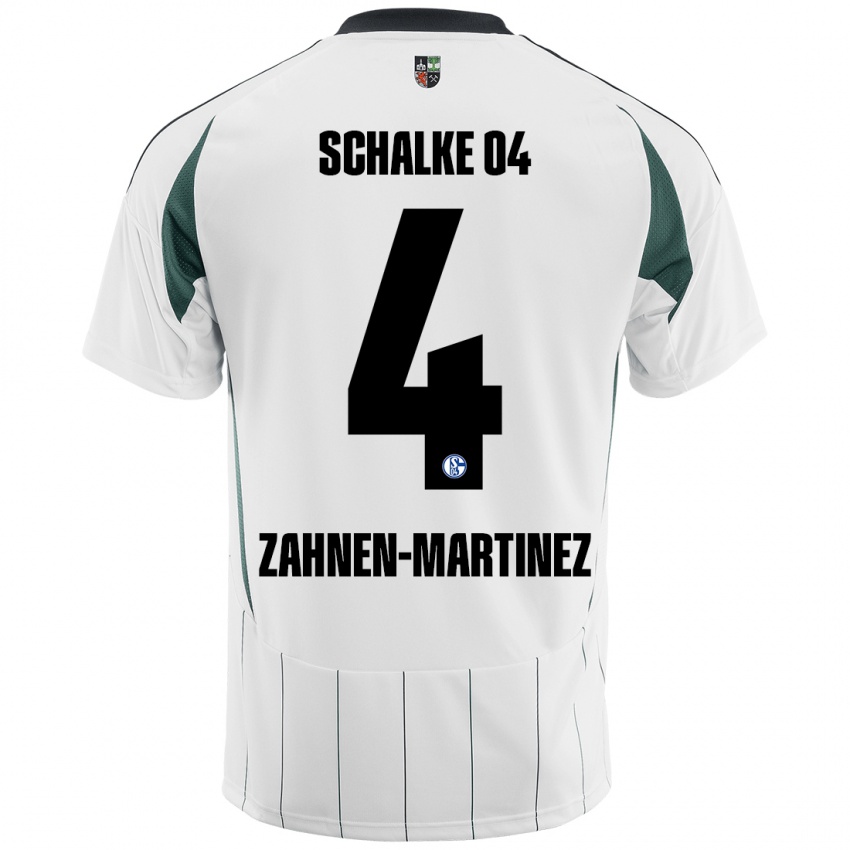 Kinder Pablo Zahnen-Martinez #4 Weiß Grün Auswärtstrikot Trikot 2024/25 T-Shirt Österreich