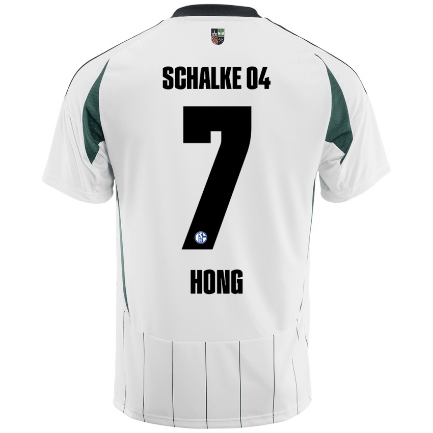 Kinder Seok-Ju Hong #7 Weiß Grün Auswärtstrikot Trikot 2024/25 T-Shirt Österreich