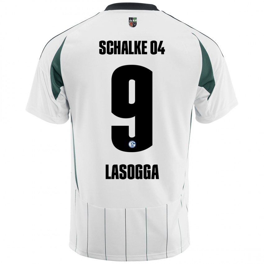 Kinder Pierre-Michel Lasogga #9 Weiß Grün Auswärtstrikot Trikot 2024/25 T-Shirt Österreich