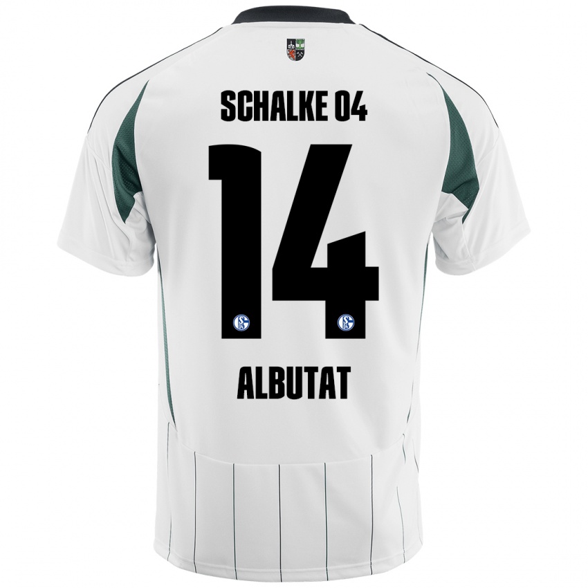 Kinder Tim Albutat #14 Weiß Grün Auswärtstrikot Trikot 2024/25 T-Shirt Österreich