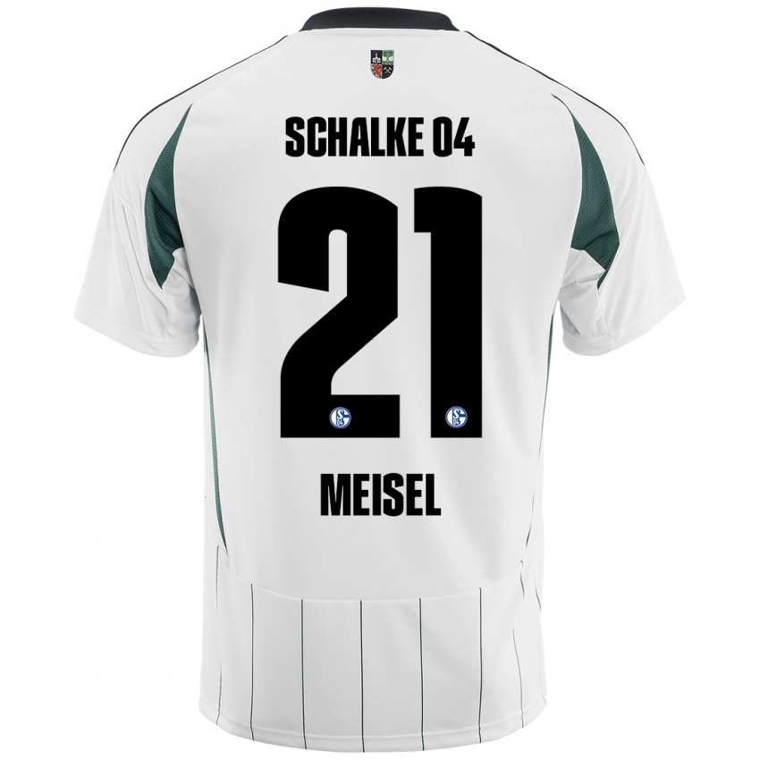 Kinder Kelsey Meisel #21 Weiß Grün Auswärtstrikot Trikot 2024/25 T-Shirt Österreich