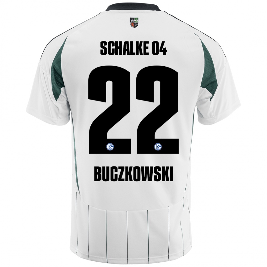 Kinder Philip Buczkowski #22 Weiß Grün Auswärtstrikot Trikot 2024/25 T-Shirt Österreich