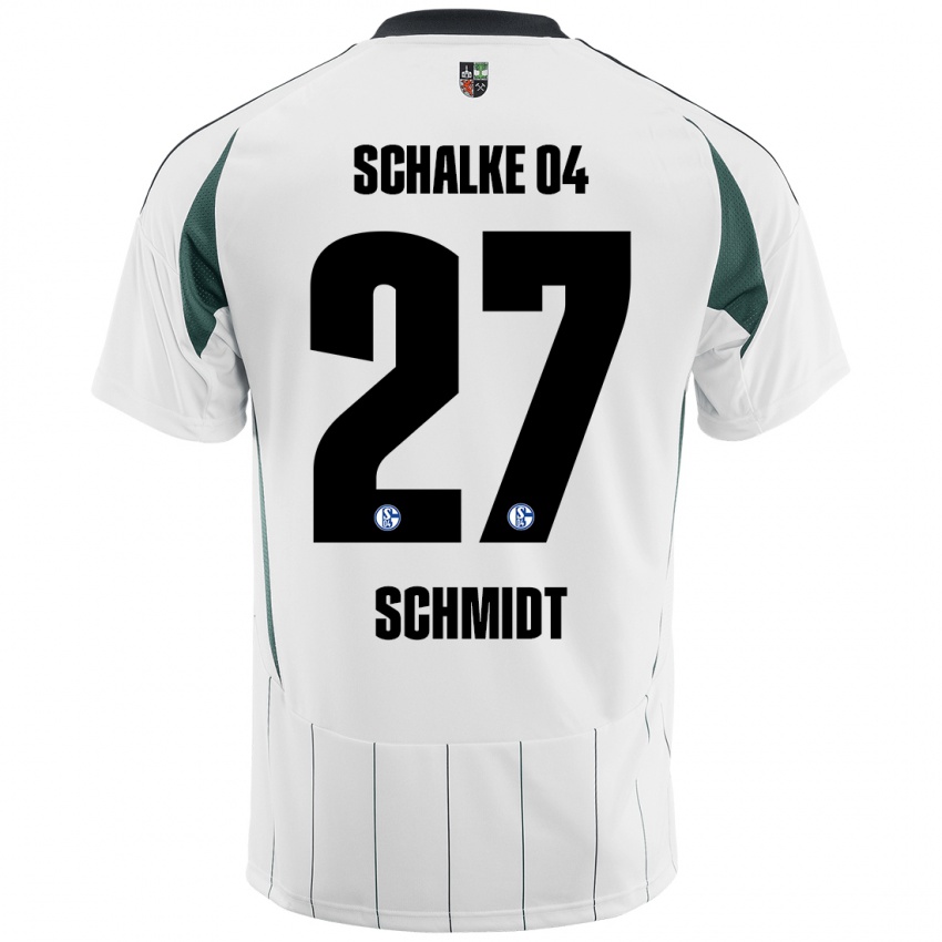 Kinder Tim Schmidt #27 Weiß Grün Auswärtstrikot Trikot 2024/25 T-Shirt Österreich