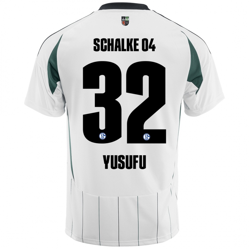 Kinder Faaris Yusufu #32 Weiß Grün Auswärtstrikot Trikot 2024/25 T-Shirt Österreich