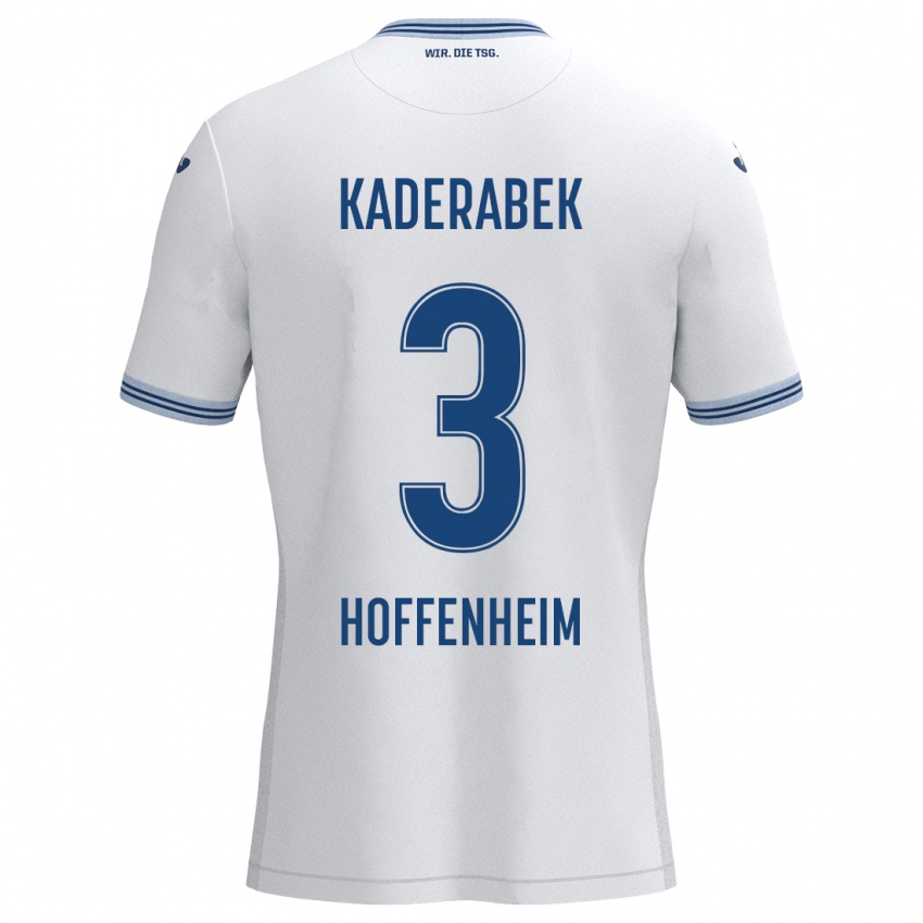 Kinder Pavel Kaderabek #3 Weiß Blau Auswärtstrikot Trikot 2024/25 T-Shirt Österreich