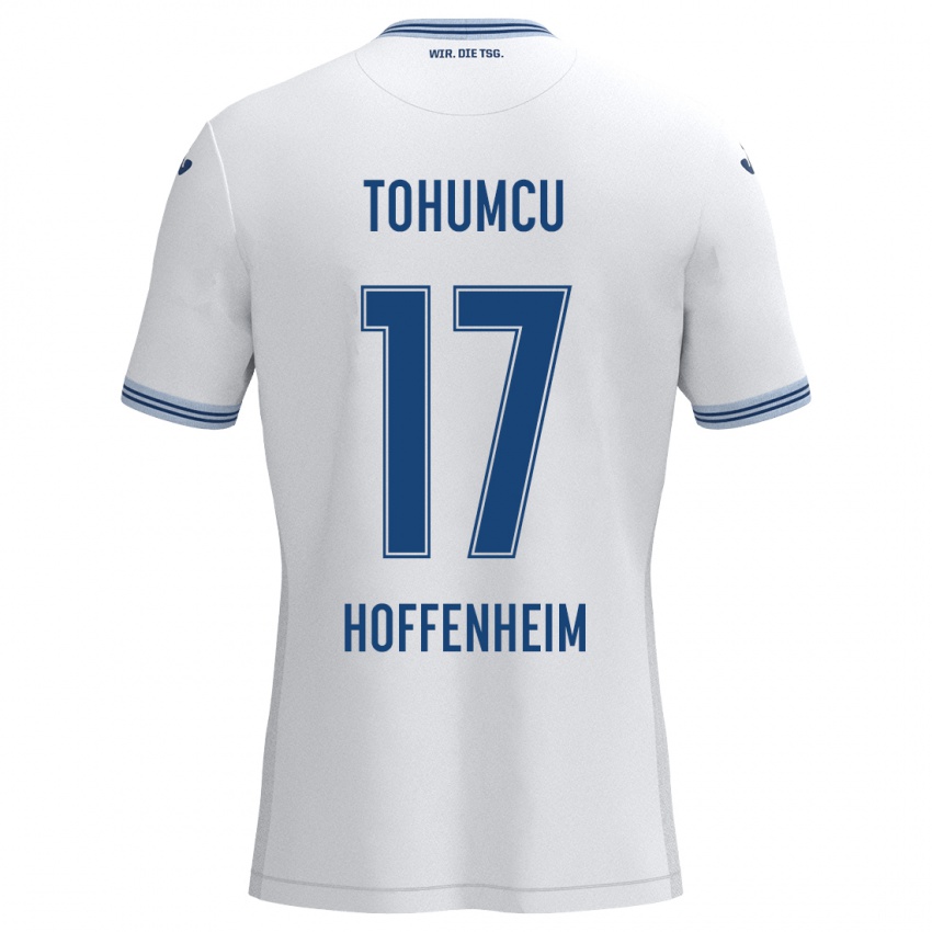 Kinder Umut Tohumcu #17 Weiß Blau Auswärtstrikot Trikot 2024/25 T-Shirt Österreich