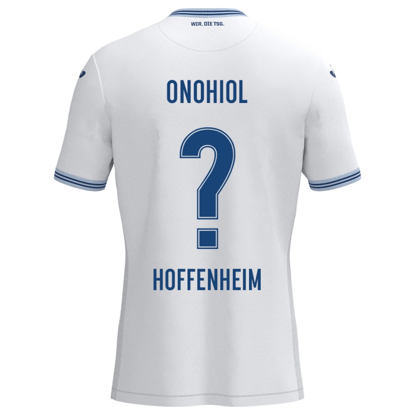 Kinder Yannick Onohiol #0 Weiß Blau Auswärtstrikot Trikot 2024/25 T-Shirt Österreich