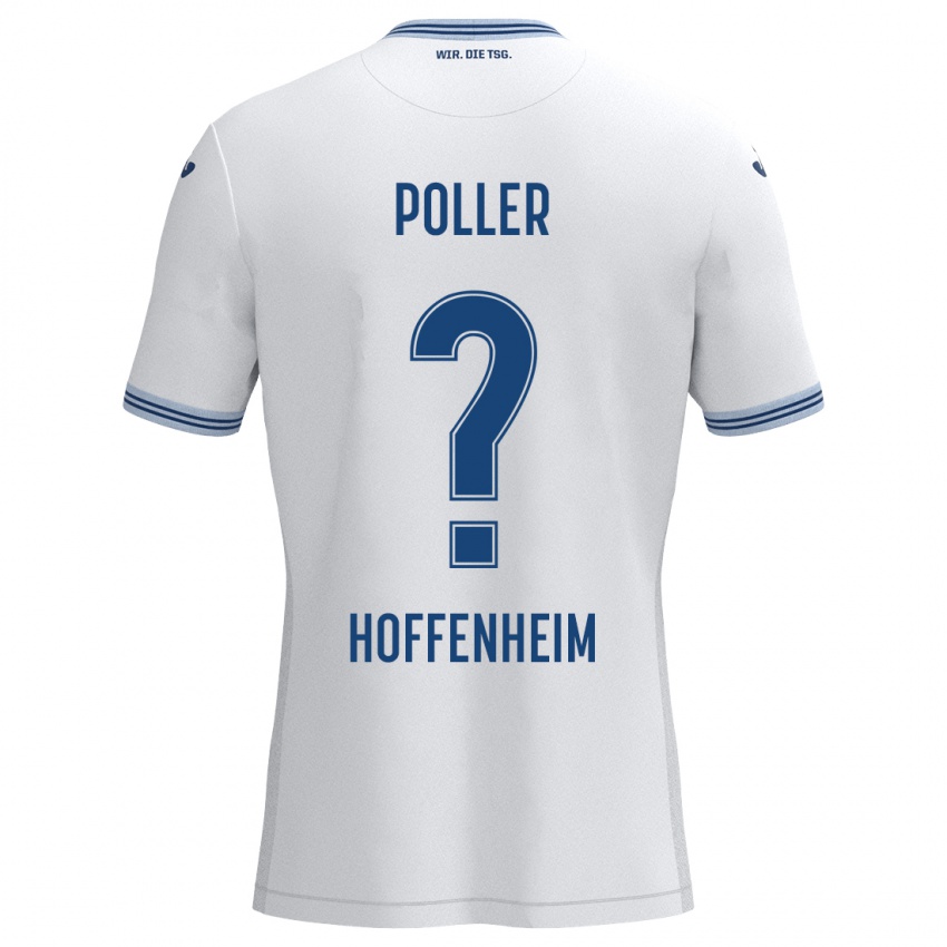 Kinder Tiago Poller #0 Weiß Blau Auswärtstrikot Trikot 2024/25 T-Shirt Österreich