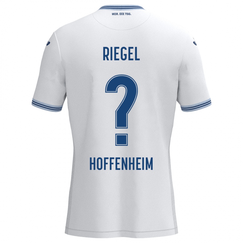 Kinder Adrian Riegel #0 Weiß Blau Auswärtstrikot Trikot 2024/25 T-Shirt Österreich