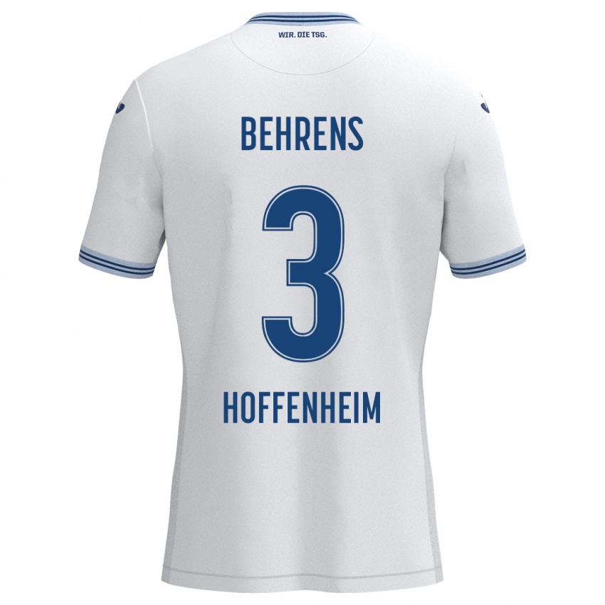 Kinder Hennes Behrens #3 Weiß Blau Auswärtstrikot Trikot 2024/25 T-Shirt Österreich