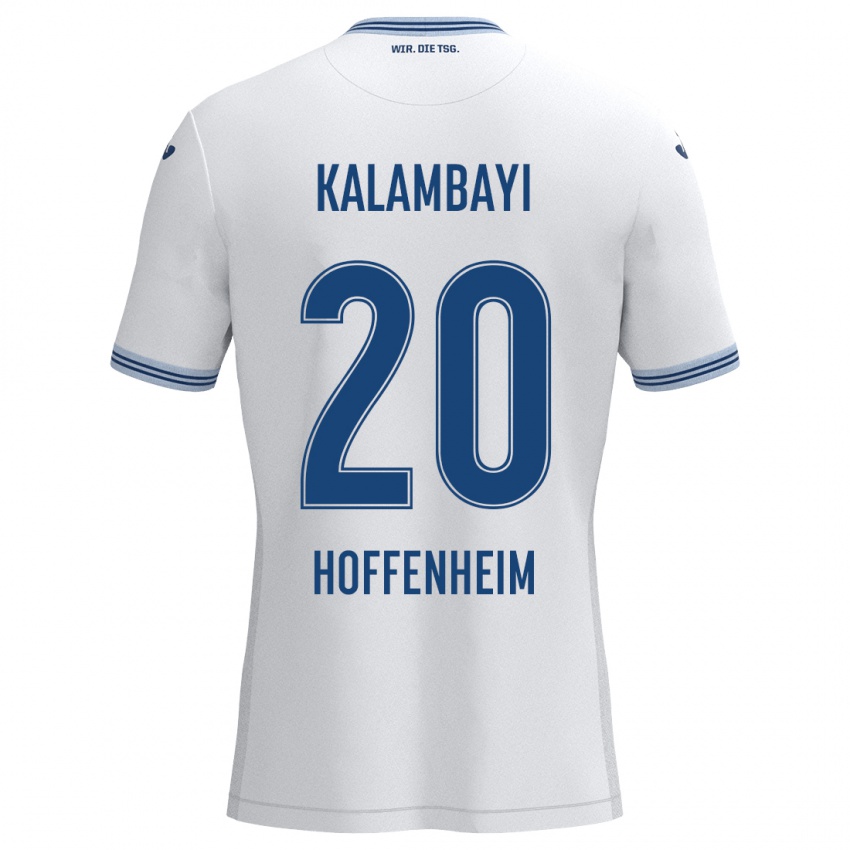 Kinder Simon Kalambayi #20 Weiß Blau Auswärtstrikot Trikot 2024/25 T-Shirt Österreich