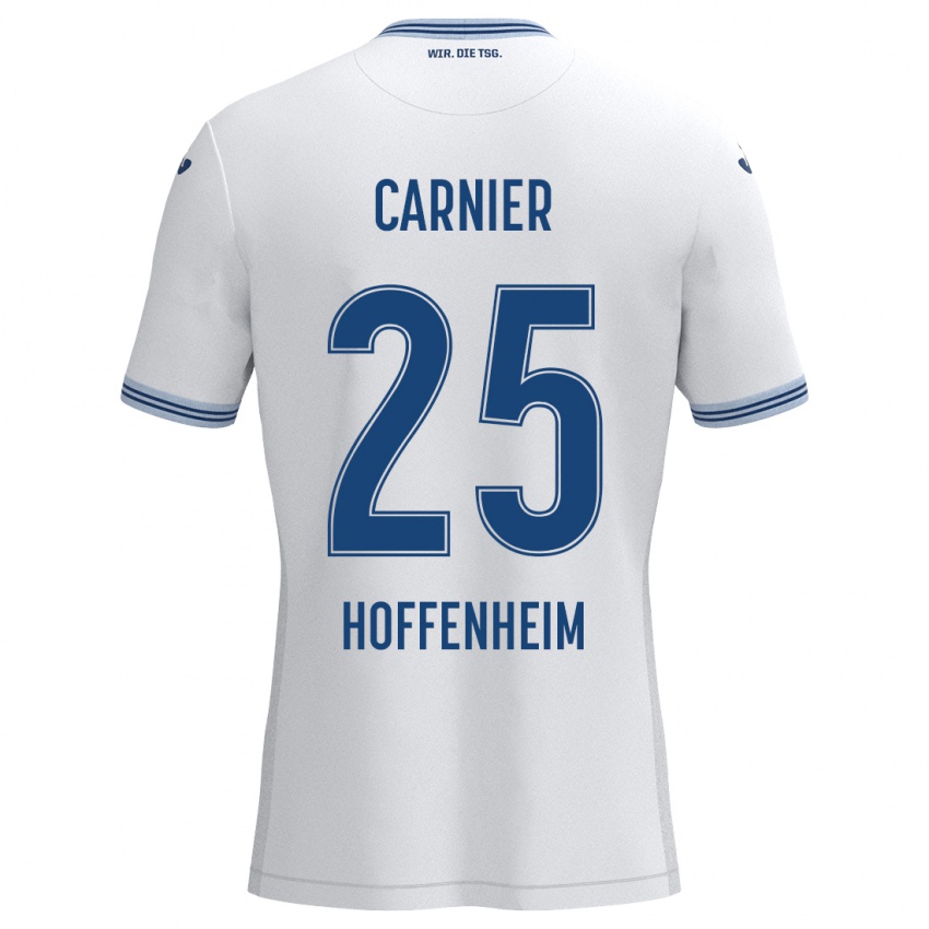 Kinder Alekseï Carnier #25 Weiß Blau Auswärtstrikot Trikot 2024/25 T-Shirt Österreich