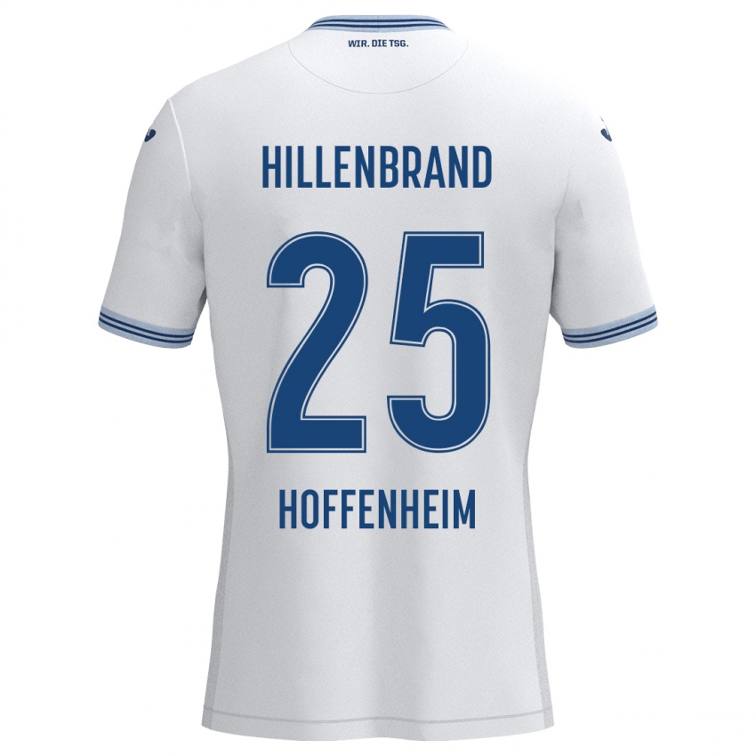 Kinder Jack Hillenbrand #25 Weiß Blau Auswärtstrikot Trikot 2024/25 T-Shirt Österreich