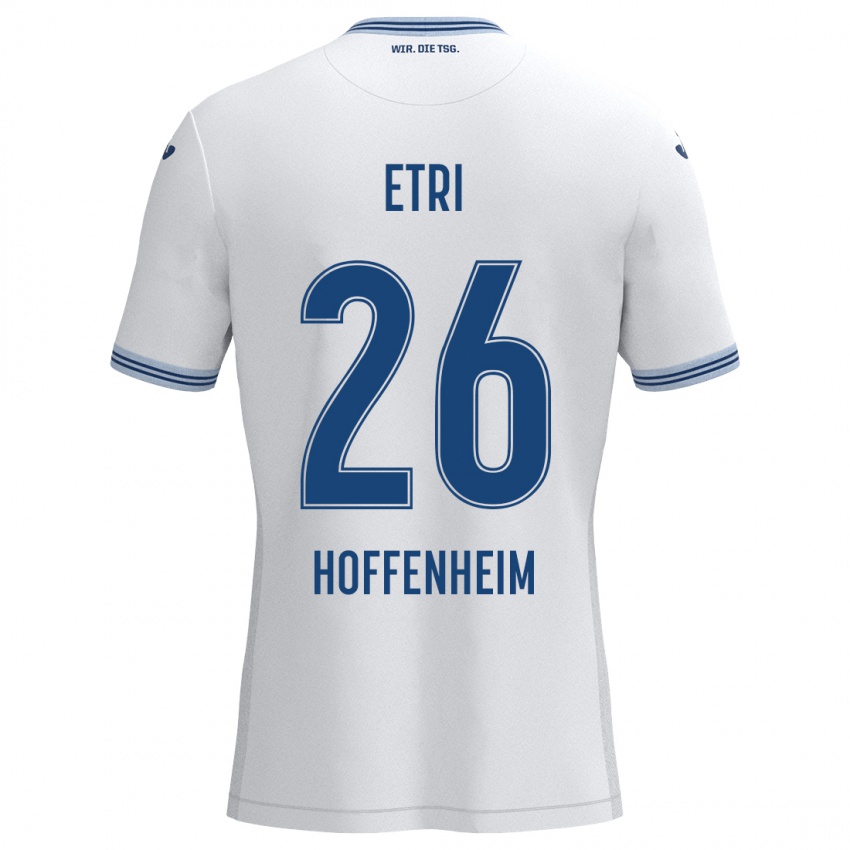 Kinder Ahmed Etri #26 Weiß Blau Auswärtstrikot Trikot 2024/25 T-Shirt Österreich