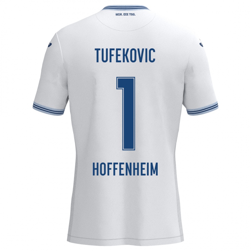 Kinder Martina Tufekovic #1 Weiß Blau Auswärtstrikot Trikot 2024/25 T-Shirt Österreich