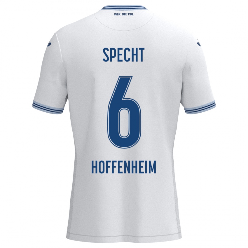 Kinder Michaela Specht #6 Weiß Blau Auswärtstrikot Trikot 2024/25 T-Shirt Österreich