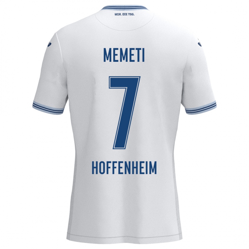 Kinder Erëleta Memeti #7 Weiß Blau Auswärtstrikot Trikot 2024/25 T-Shirt Österreich