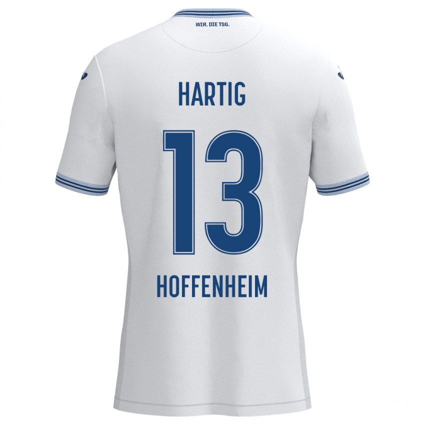 Kinder Isabella Hartig #13 Weiß Blau Auswärtstrikot Trikot 2024/25 T-Shirt Österreich