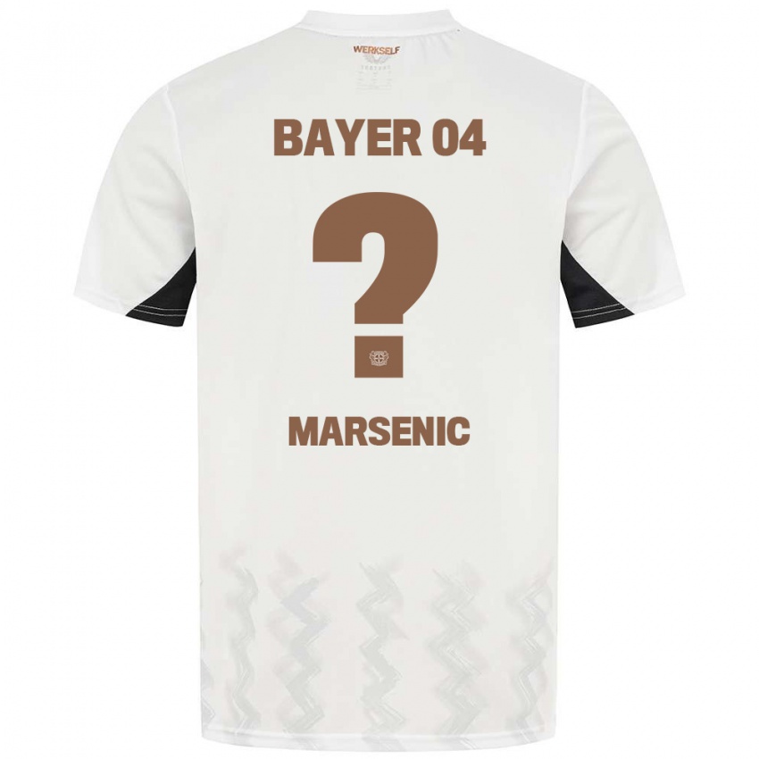 Kinder Matija Marsenic #0 Weiß Schwarz Auswärtstrikot Trikot 2024/25 T-Shirt Österreich