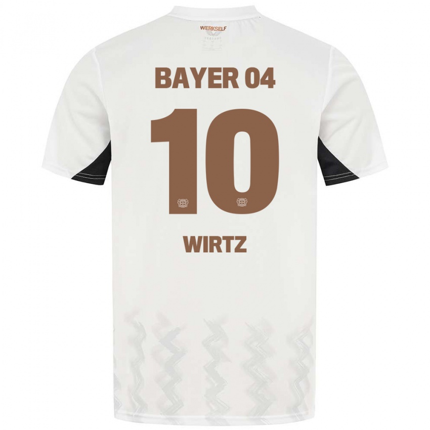 Kinder Florian Wirtz #10 Weiß Schwarz Auswärtstrikot Trikot 2024/25 T-Shirt Österreich