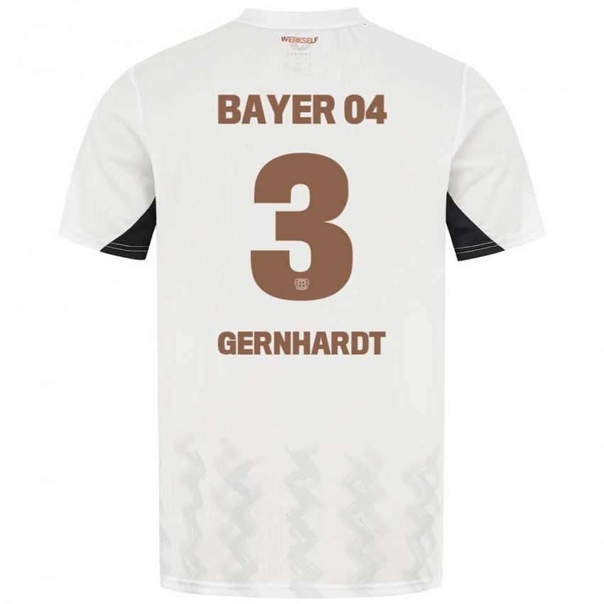 Kinder Nils Gernhardt #3 Weiß Schwarz Auswärtstrikot Trikot 2024/25 T-Shirt Österreich