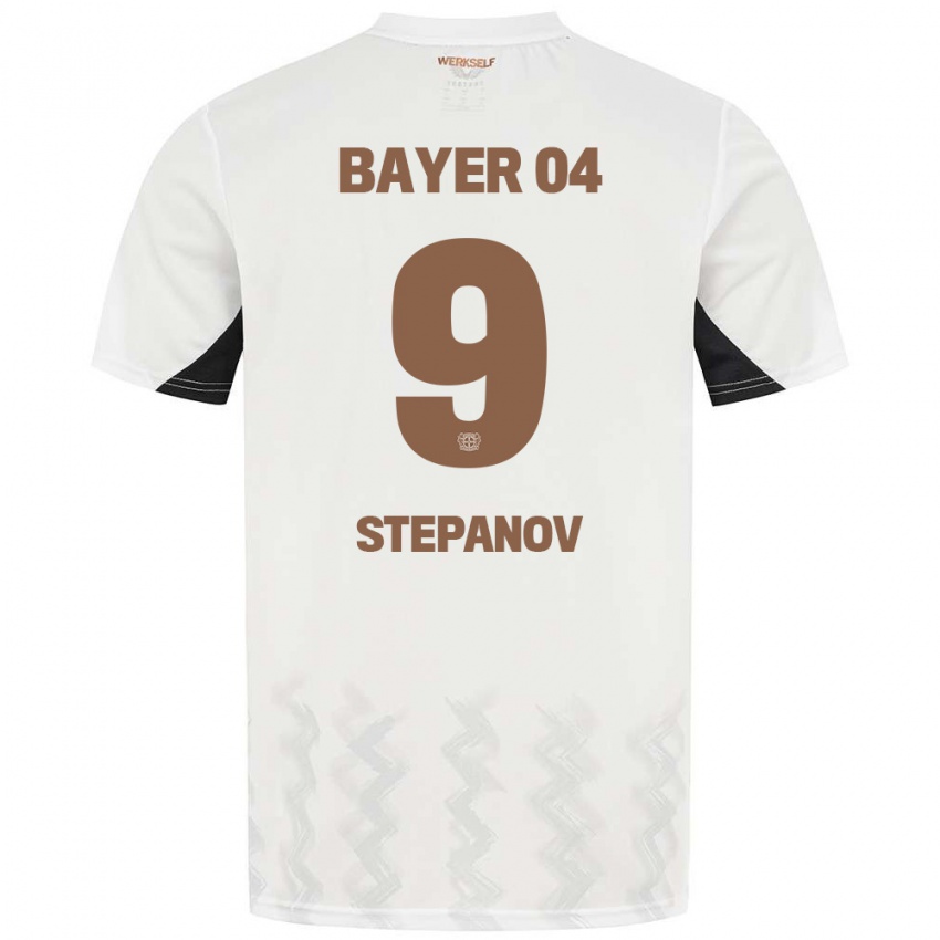 Kinder Artem Stepanov #9 Weiß Schwarz Auswärtstrikot Trikot 2024/25 T-Shirt Österreich