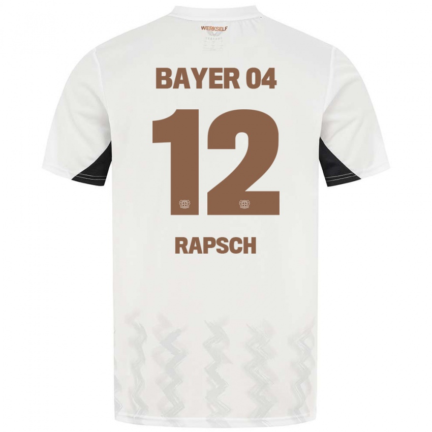 Kinder Simeon Rapsch #12 Weiß Schwarz Auswärtstrikot Trikot 2024/25 T-Shirt Österreich