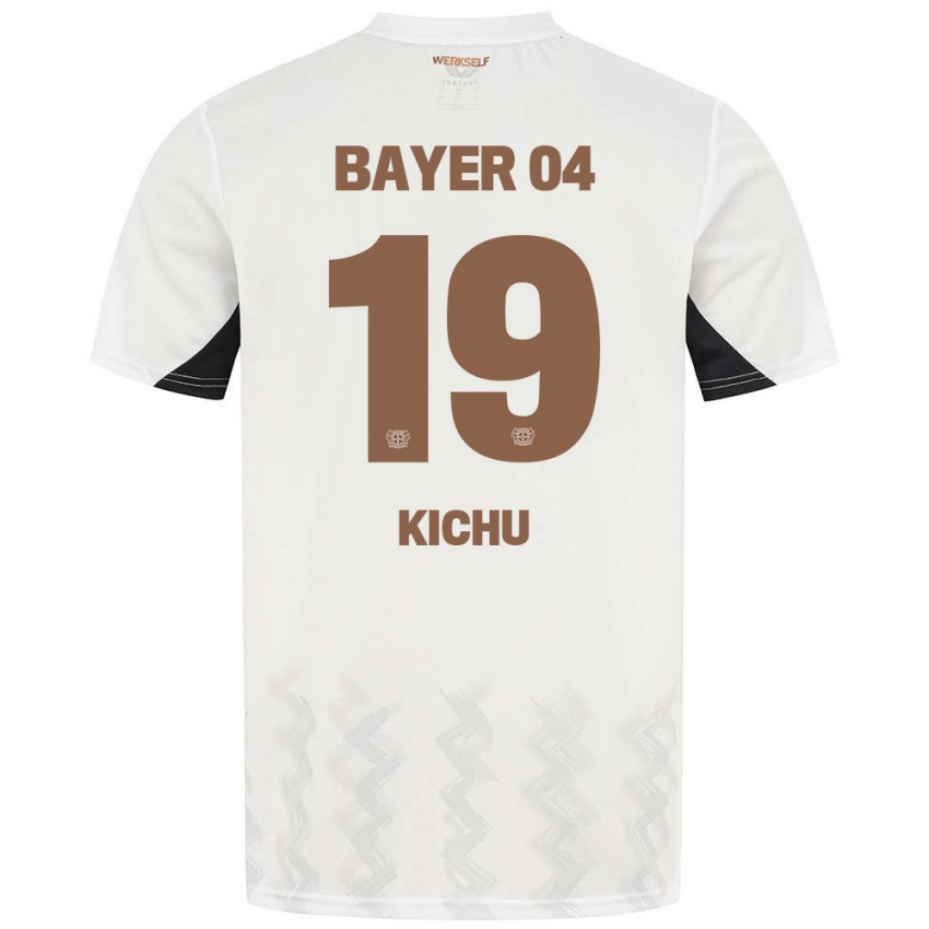 Kinder Yassin Kichu #19 Weiß Schwarz Auswärtstrikot Trikot 2024/25 T-Shirt Österreich