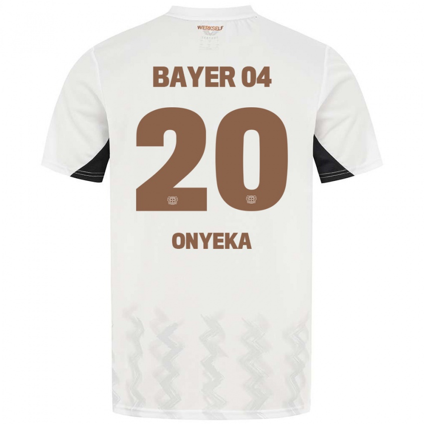 Kinder Francis Onyeka #20 Weiß Schwarz Auswärtstrikot Trikot 2024/25 T-Shirt Österreich