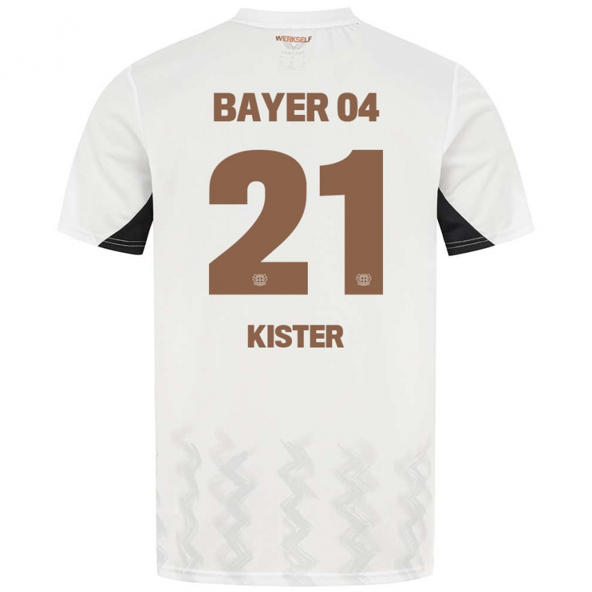 Kinder Akim Kister #21 Weiß Schwarz Auswärtstrikot Trikot 2024/25 T-Shirt Österreich