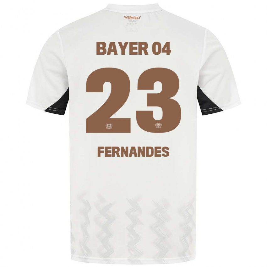 Kinder Tyron Fernandes #23 Weiß Schwarz Auswärtstrikot Trikot 2024/25 T-Shirt Österreich