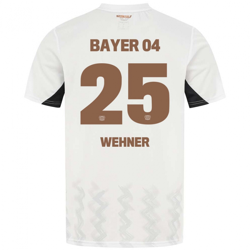 Kinder Luca Wehner #25 Weiß Schwarz Auswärtstrikot Trikot 2024/25 T-Shirt Österreich