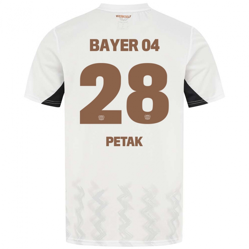 Kinder Raoul Petak #28 Weiß Schwarz Auswärtstrikot Trikot 2024/25 T-Shirt Österreich