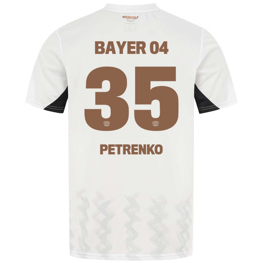 Kinder Oleksandr Petrenko #35 Weiß Schwarz Auswärtstrikot Trikot 2024/25 T-Shirt Österreich