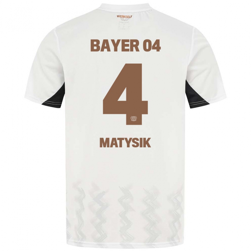 Kinder Sylwia Matysik #4 Weiß Schwarz Auswärtstrikot Trikot 2024/25 T-Shirt Österreich