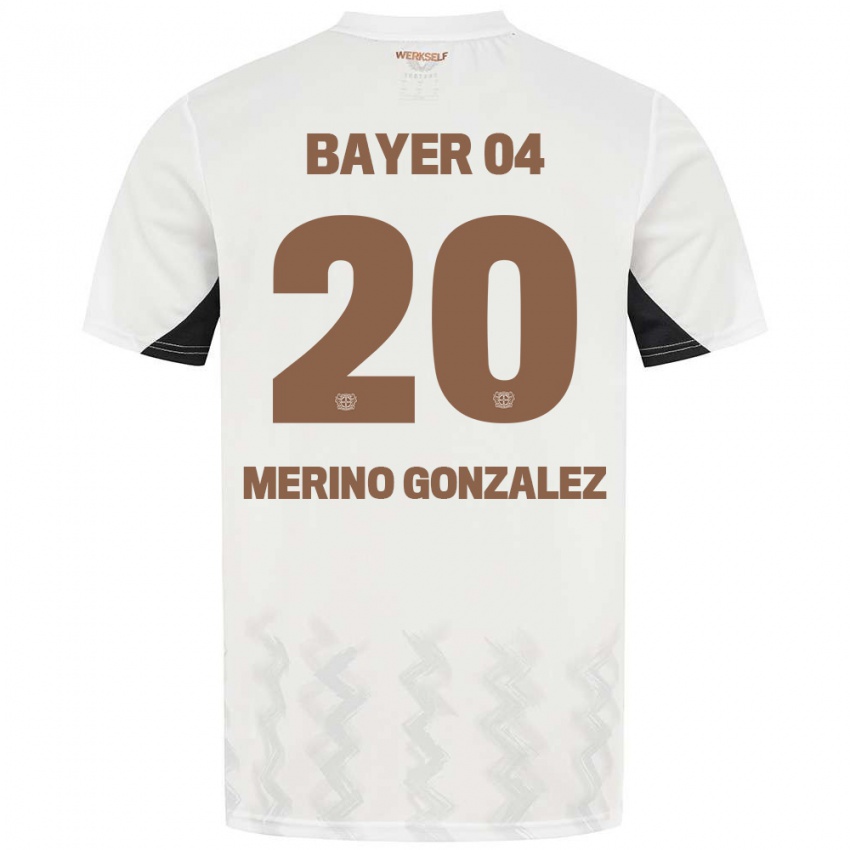 Kinder Estrella Merino Gonzalez #20 Weiß Schwarz Auswärtstrikot Trikot 2024/25 T-Shirt Österreich