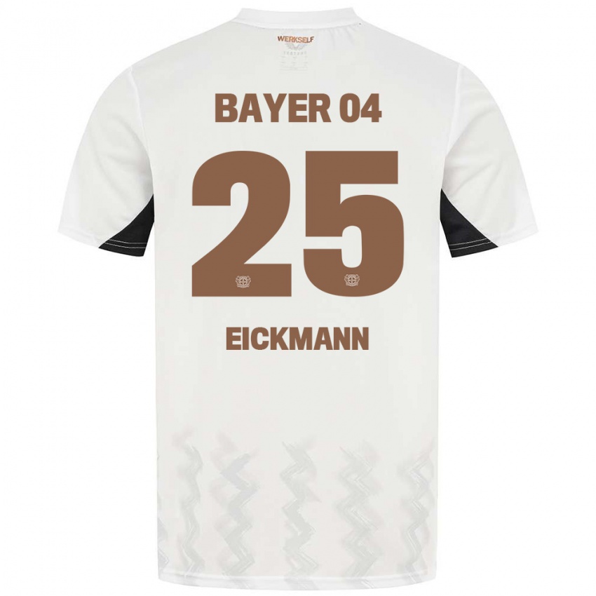 Kinder Mia Eickmann #25 Weiß Schwarz Auswärtstrikot Trikot 2024/25 T-Shirt Österreich