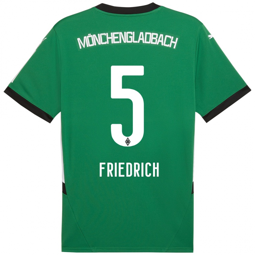 Kinder Marvin Friedrich #5 Grün Weiß Auswärtstrikot Trikot 2024/25 T-Shirt Österreich