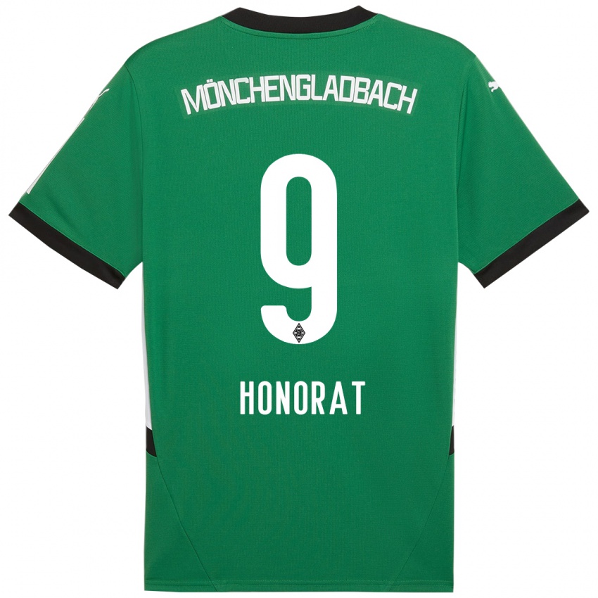 Kinder Franck Honorat #9 Grün Weiß Auswärtstrikot Trikot 2024/25 T-Shirt Österreich