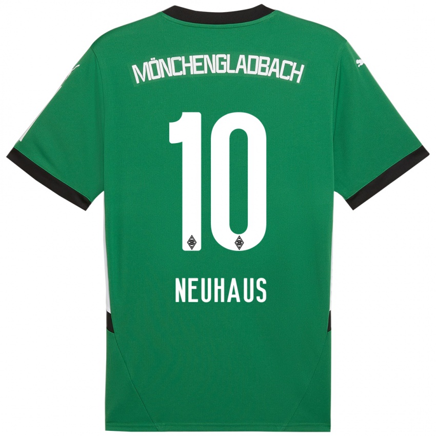 Kinder Florian Neuhaus #10 Grün Weiß Auswärtstrikot Trikot 2024/25 T-Shirt Österreich