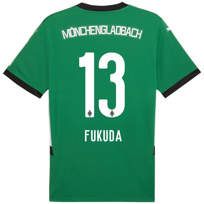 Kinder Shio Fukuda #13 Grün Weiß Auswärtstrikot Trikot 2024/25 T-Shirt Österreich