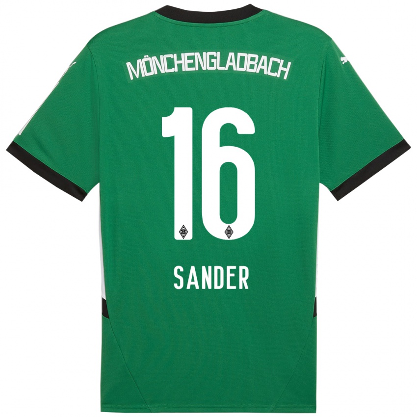 Kinder Philipp Sander #16 Grün Weiß Auswärtstrikot Trikot 2024/25 T-Shirt Österreich