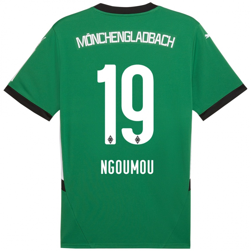 Kinder Nathan Ngoumou #19 Grün Weiß Auswärtstrikot Trikot 2024/25 T-Shirt Österreich