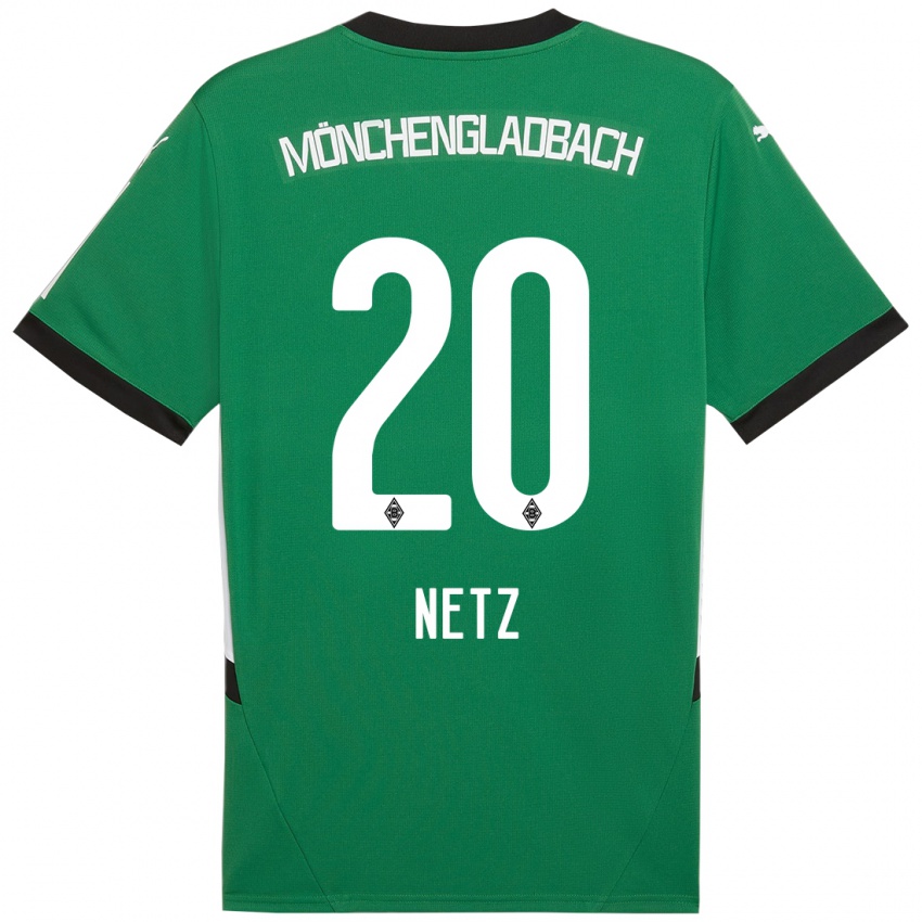 Kinder Luca Netz #20 Grün Weiß Auswärtstrikot Trikot 2024/25 T-Shirt Österreich