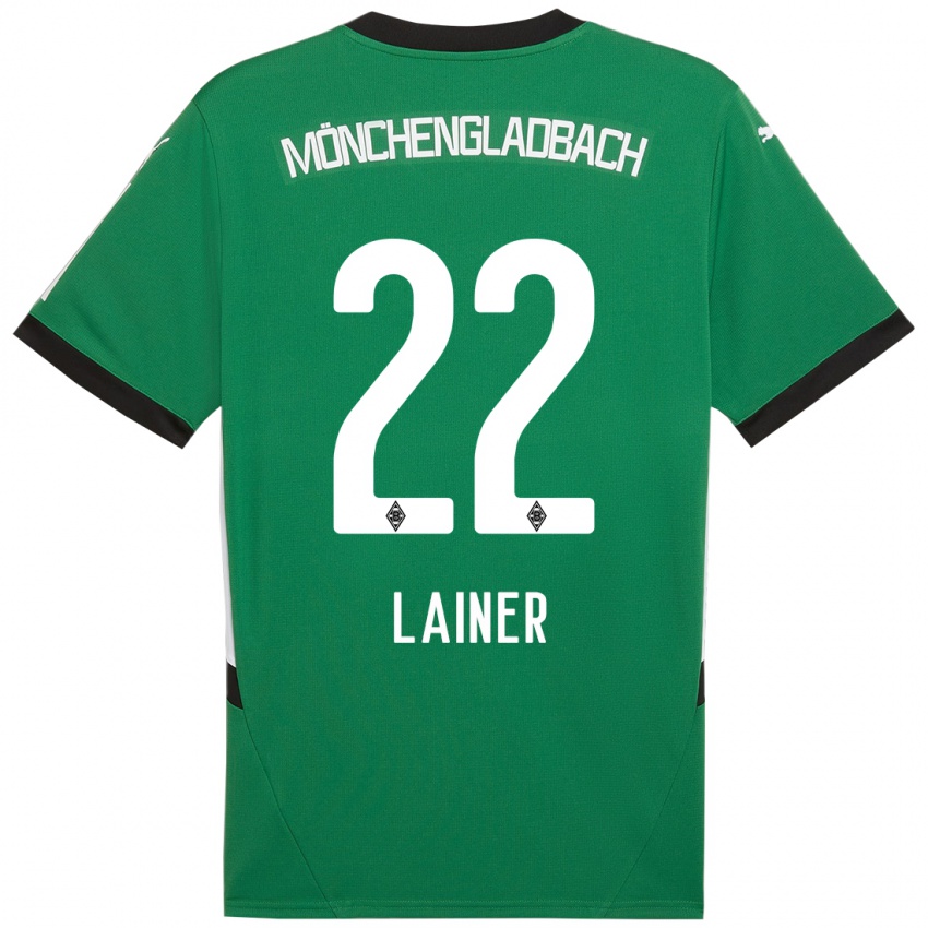 Kinder Stefan Lainer #22 Grün Weiß Auswärtstrikot Trikot 2024/25 T-Shirt Österreich