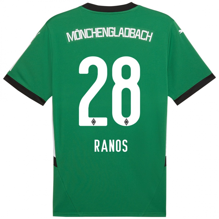 Kinder Grant-Leon Ranos #28 Grün Weiß Auswärtstrikot Trikot 2024/25 T-Shirt Österreich