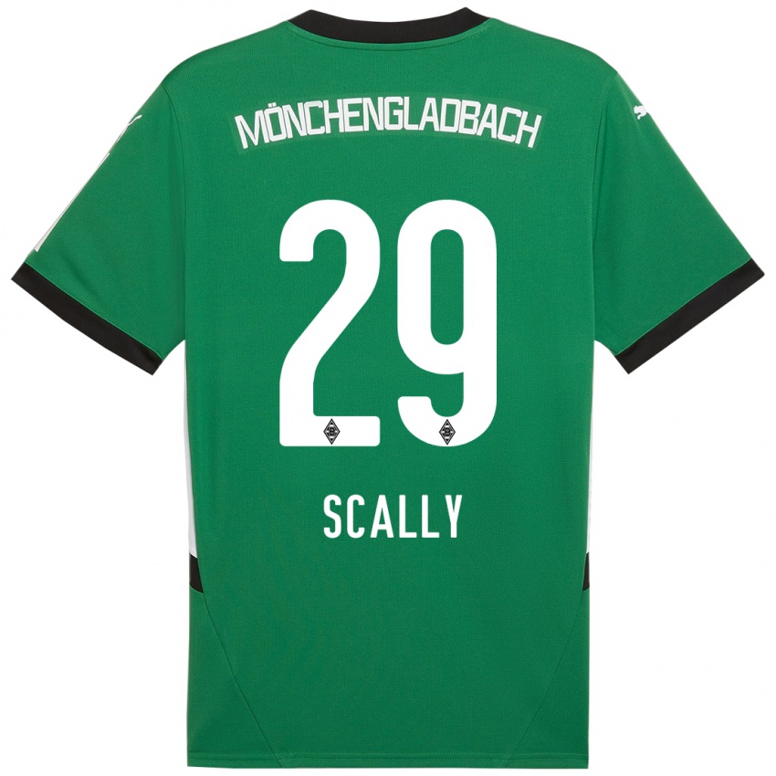 Kinder Joe Scally #29 Grün Weiß Auswärtstrikot Trikot 2024/25 T-Shirt Österreich