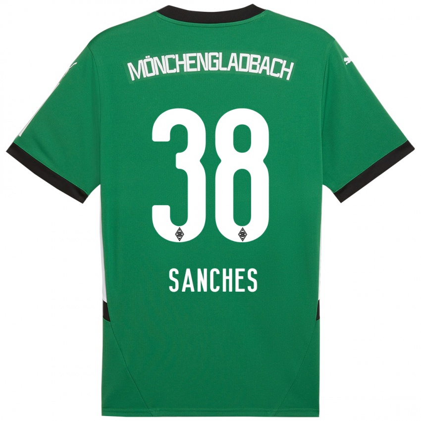 Kinder Yvandro Borges Sanches #38 Grün Weiß Auswärtstrikot Trikot 2024/25 T-Shirt Österreich