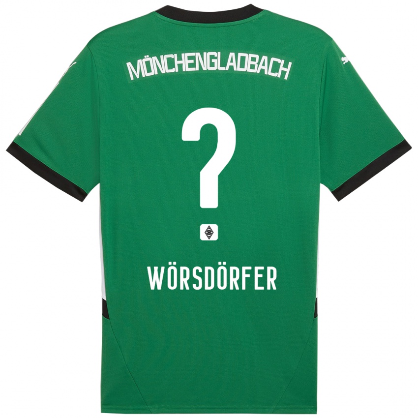 Kinder Len Wörsdörfer #0 Grün Weiß Auswärtstrikot Trikot 2024/25 T-Shirt Österreich