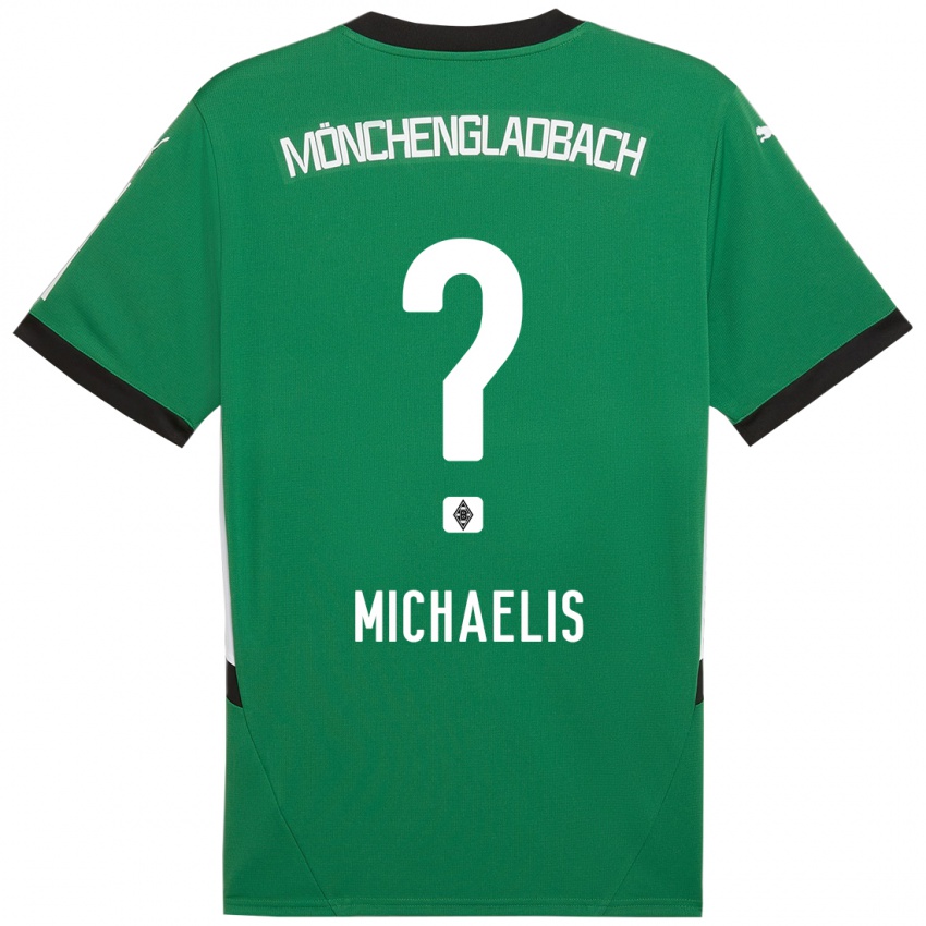 Kinder Yannick Michaelis #0 Grün Weiß Auswärtstrikot Trikot 2024/25 T-Shirt Österreich